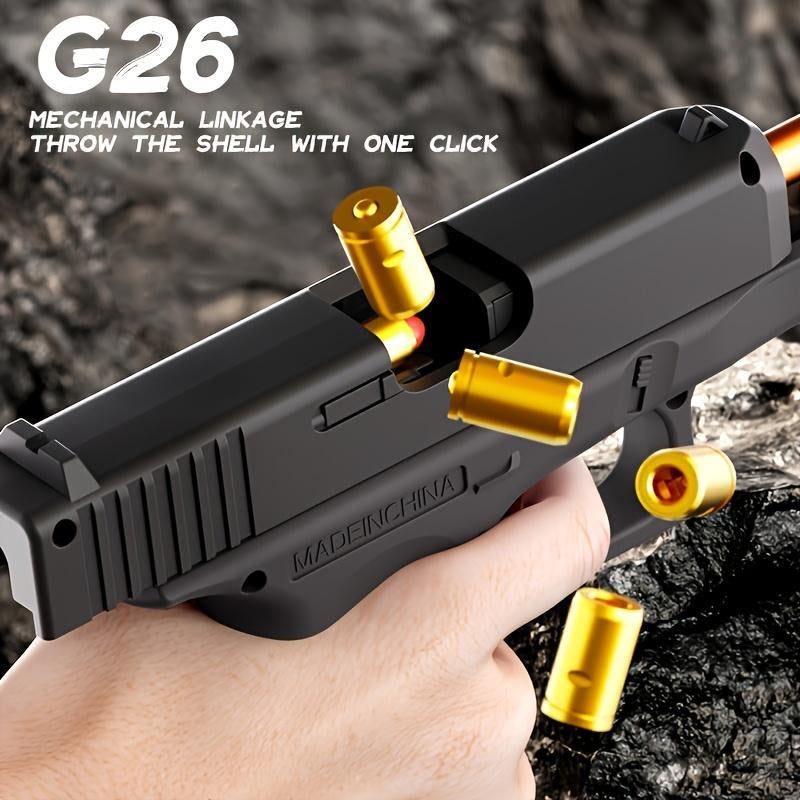 G26 / 2011 Soft Bullet Gun Toy with 40 Bullets, 12 Shells, 3 Steel Target（Only on G26）, Toy Foam Blaster | Valentine'S Day Gift
