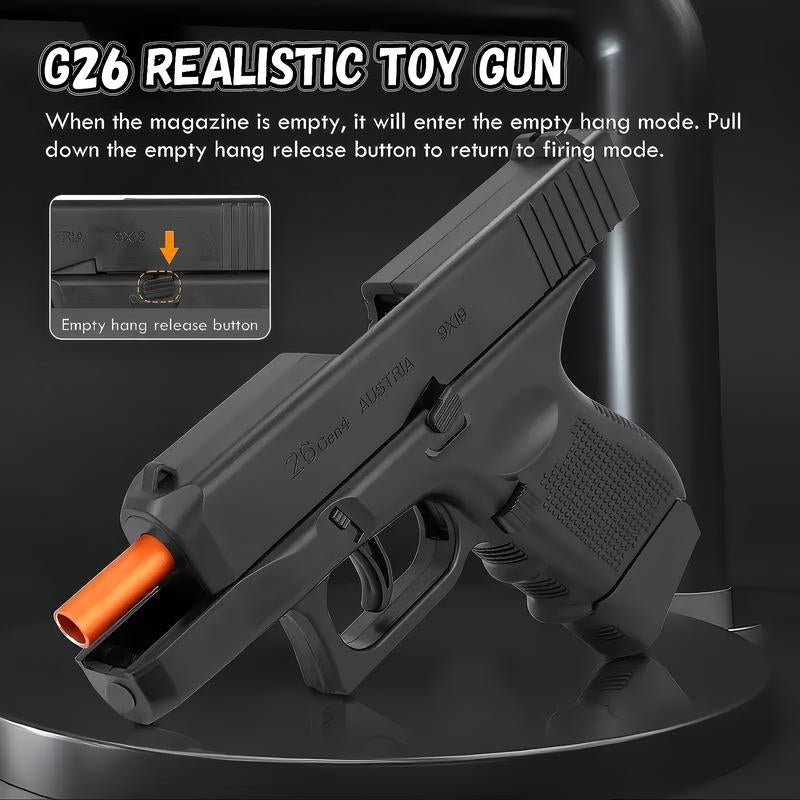 G26 / 2011 Soft Bullet Gun Toy with 40 Bullets, 12 Shells, 3 Steel Target（Only on G26）, Toy Foam Blaster | Valentine'S Day Gift