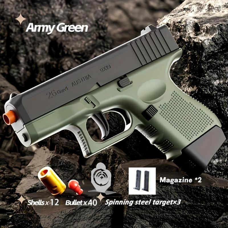 G26 / 2011 Soft Bullet Gun Toy with 40 Bullets, 12 Shells, 3 Steel Target（Only on G26）, Toy Foam Blaster | Valentine'S Day Gift