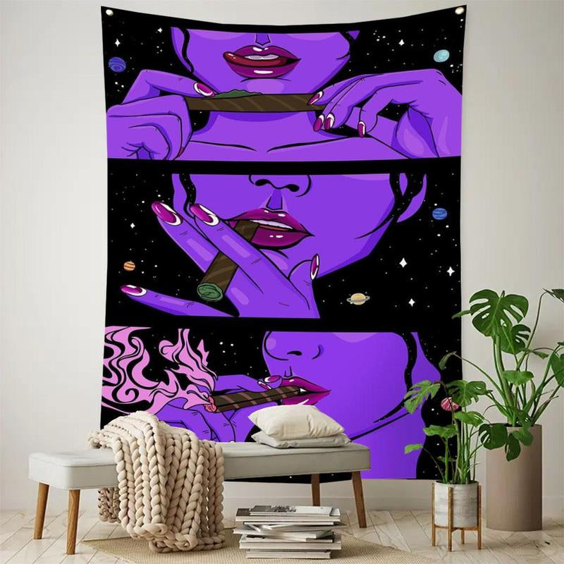 Girl Pattern Room Decor Tapestry, 1 Count Hanging Tapestry, Wall Hanging Decor for Home Bedroom Living Room, Tapestry Wall Mural