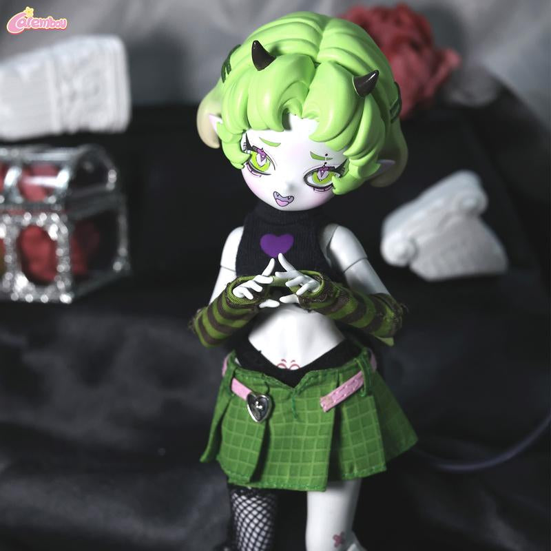 CALEMBOU Cooze Devil Horns Series BJD Blind Box, 1/8 Cute Ball Jointed Blind Box Doll, 8.2 Inches Dress up Doll with Joints, Collectable Action Figure for Birthday Gifts