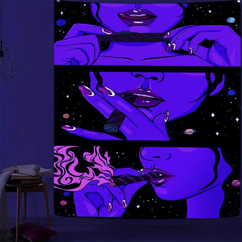 Girl Pattern Room Decor Tapestry, 1 Count Hanging Tapestry, Wall Hanging Decor for Home Bedroom Living Room, Tapestry Wall Mural