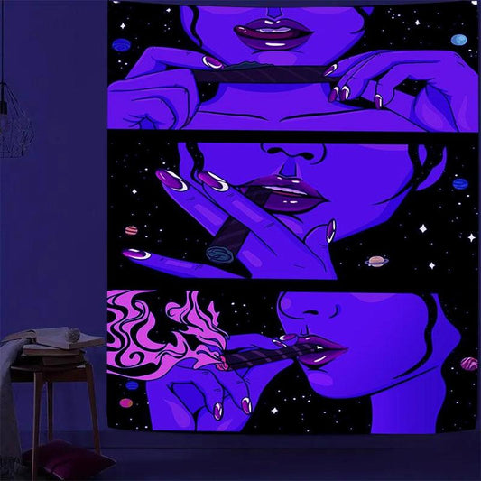 Girl Pattern Room Decor Tapestry, 1 Count Hanging Tapestry, Wall Hanging Decor for Home Bedroom Living Room, Tapestry Wall Mural