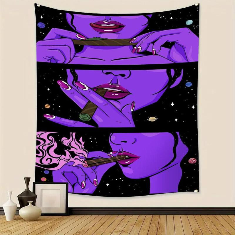 Girl Pattern Room Decor Tapestry, 1 Count Hanging Tapestry, Wall Hanging Decor for Home Bedroom Living Room, Tapestry Wall Mural