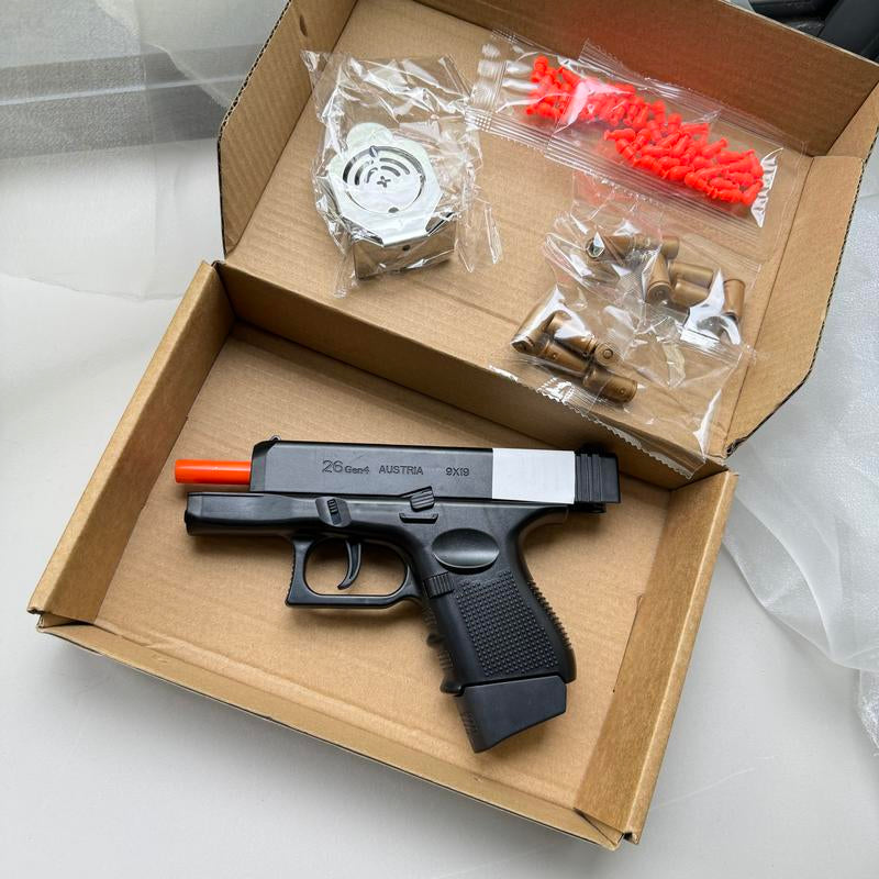 G26 / 2011 Soft Bullet Gun Toy with 40 Bullets, 12 Shells, 3 Steel Target（Only on G26）, Toy Foam Blaster | Valentine'S Day Gift