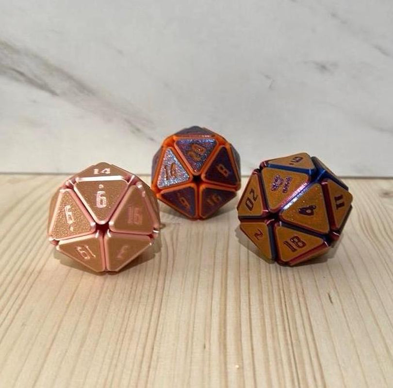 Squishy D20 Fidget Toy – Soft Press Dice with Addictively Satisfying Click & Squish, Multicolor Stress Relief Desk Toy for Anxiety, Gamers & Gifts