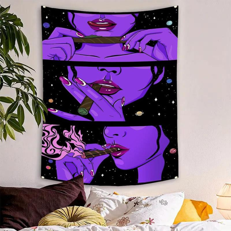 Girl Pattern Room Decor Tapestry, 1 Count Hanging Tapestry, Wall Hanging Decor for Home Bedroom Living Room, Tapestry Wall Mural