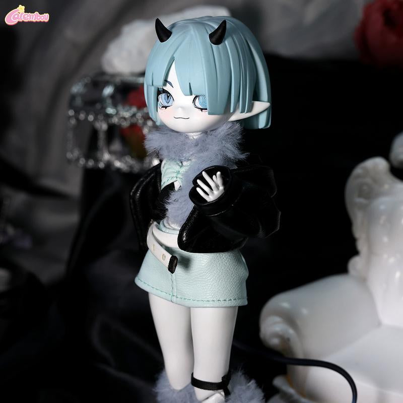 CALEMBOU Cooze Devil Horns Series BJD Blind Box, 1/8 Cute Ball Jointed Blind Box Doll, 8.2 Inches Dress up Doll with Joints, Collectable Action Figure for Birthday Gifts