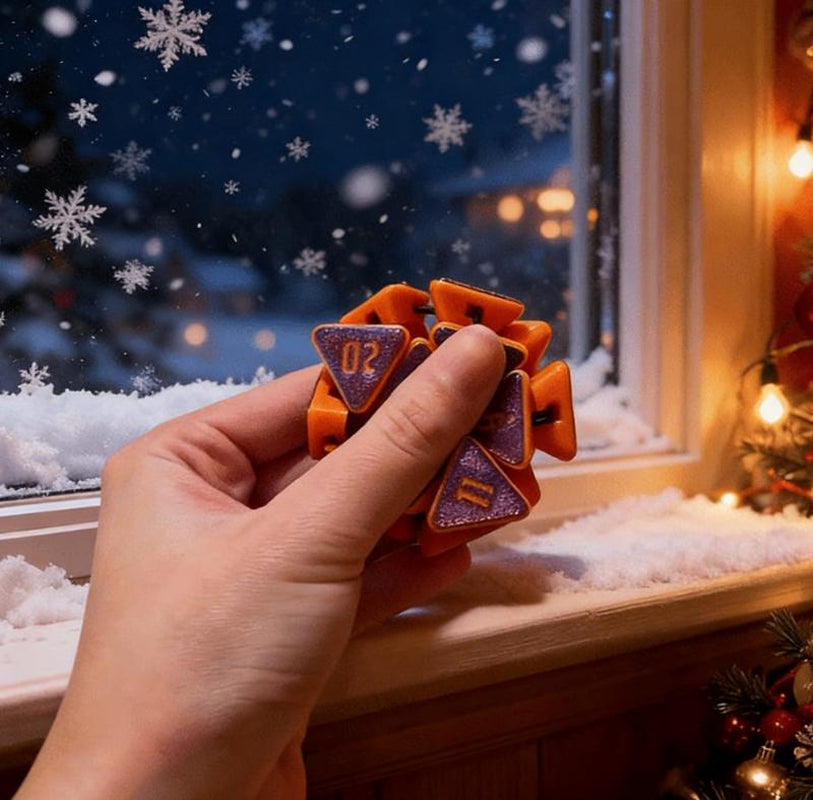 Squishy D20 Fidget Toy – Soft Press Dice with Addictively Satisfying Click & Squish, Multicolor Stress Relief Desk Toy for Anxiety, Gamers & Gifts