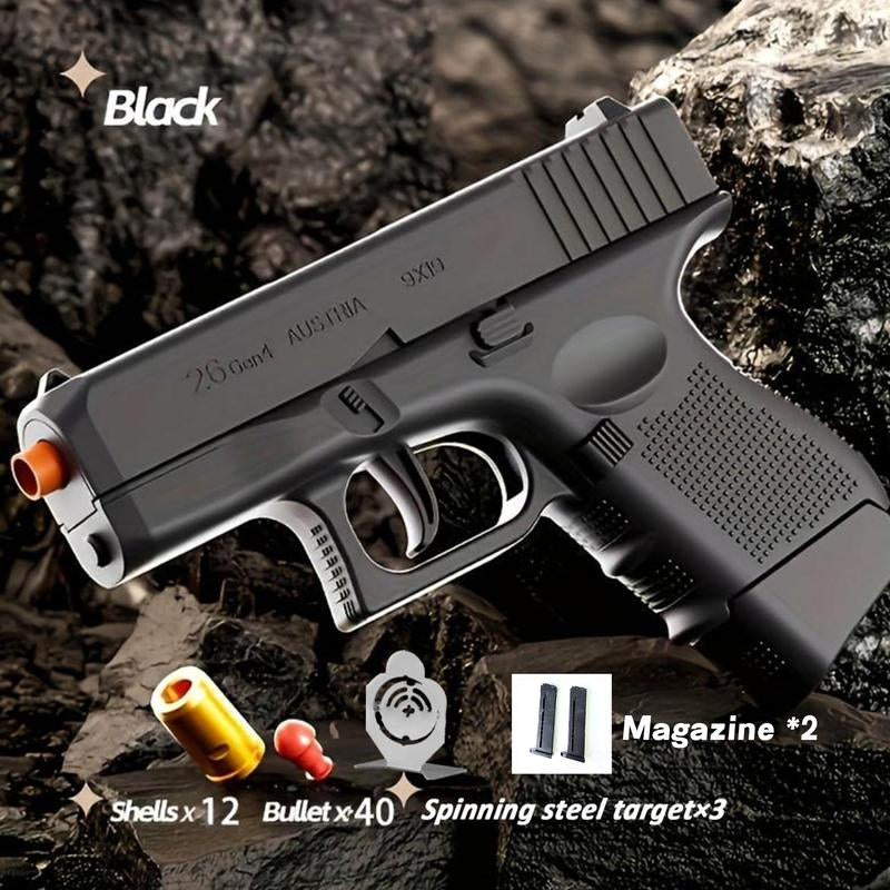G26 / 2011 Soft Bullet Gun Toy with 40 Bullets, 12 Shells, 3 Steel Target（Only on G26）, Toy Foam Blaster | Valentine'S Day Gift