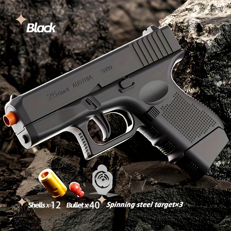 G26 / 2011 Soft Bullet Gun Toy with 40 Bullets, 12 Shells, 3 Steel Target（Only on G26）, Toy Foam Blaster | Valentine'S Day Gift