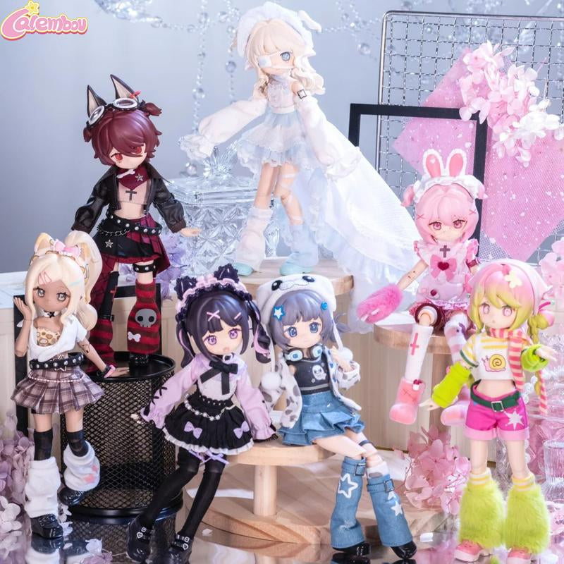 CALEMBOU Electronic Cute Pet Series BJD Blind Box, Electronic Pet Game World 20Cm Ball Jointed Doll, Cute Dress up Doll with Joints Collection Action Figure Toys Playset Birthday Christmas Gifts for Girls Boys