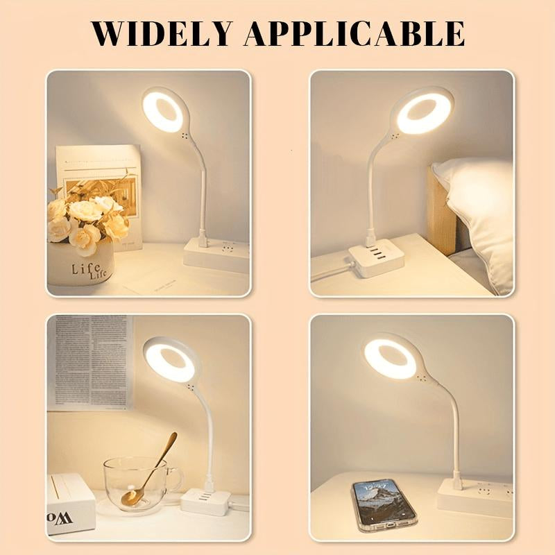 1Pcs Voice Control USB Reading Flexible Gooseneck Led Light for Bedside Reading Soft Night Light Smart Voice Activation for Bedroom Office and Study Use
