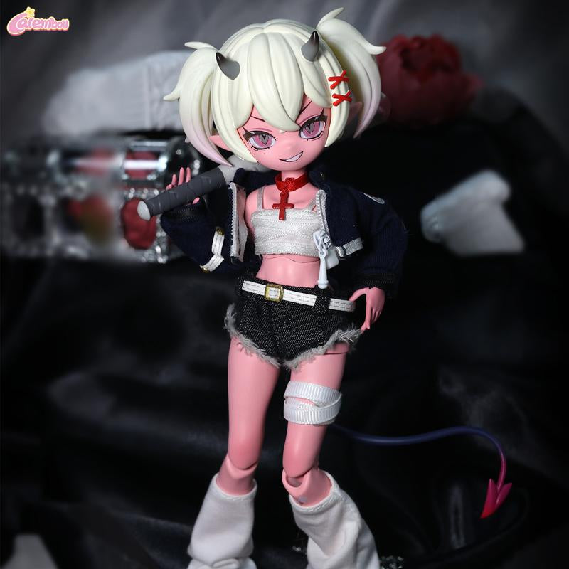 CALEMBOU Cooze Devil Horns Series BJD Blind Box, 1/8 Cute Ball Jointed Blind Box Doll, 8.2 Inches Dress up Doll with Joints, Collectable Action Figure for Birthday Gifts