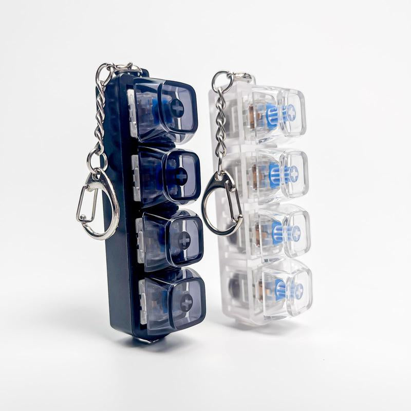 Fidget Toys, LED Keyboard Keychain, Fingertip Clicker, Stress Relief Keychain, Stress Relief Gadgets, Fun Pendant for Boys Girls, Fidget for Anxiety, Anxiety Fidgets